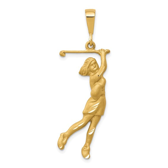 10KT Yellow Gold Golfer Charm