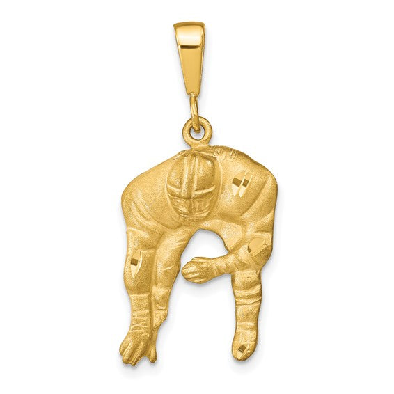 10KT Yellow Gold Football Charm