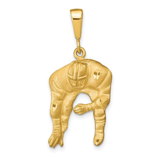 10KT Yellow Gold Football Charm