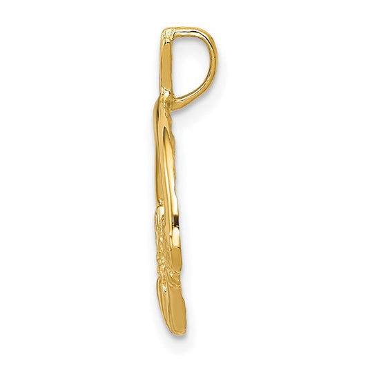 10kt Yellow Gold Claddagh Pendant