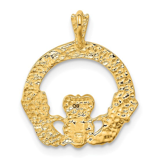 10kt Yellow Gold Claddagh Pendant