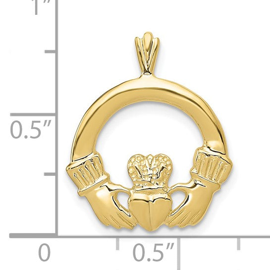10kt Yellow Gold Claddagh Pendant