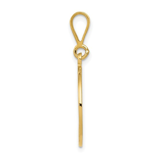 10kt Yellow Gold Polished and Textured Masonic Symbol Pendant