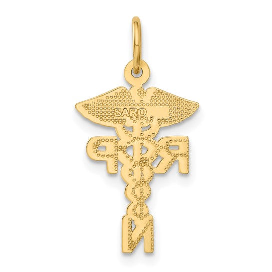 10kt Yellow Gold Registered Nurse Practitioner Charm