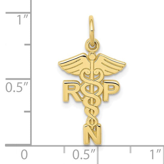10kt Yellow Gold Registered Nurse Practitioner Charm