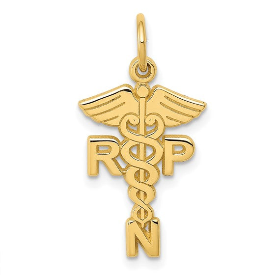 10kt Yellow Gold Registered Nurse Practitioner Charm