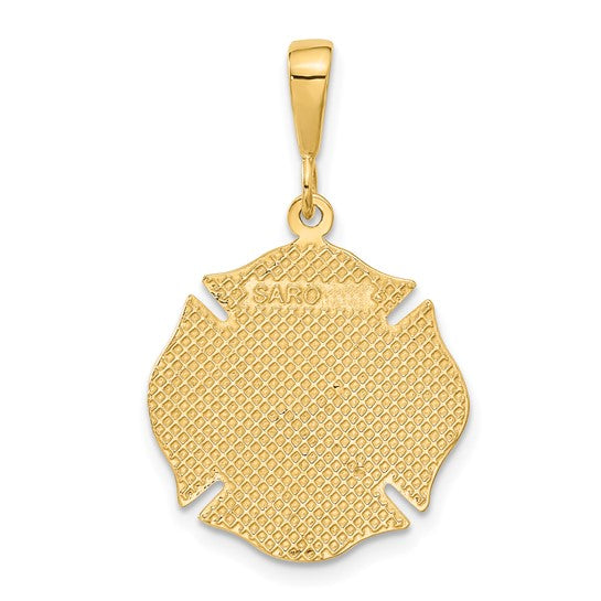 10kt Yellow Gold Fire Rescue Pendant