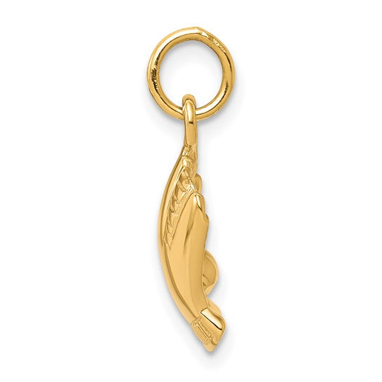 10KT Yellow Gold Baseball Charm