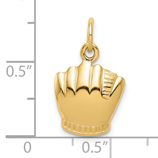 10KT Yellow Gold Baseball Charm