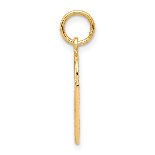 10KT Yellow Gold Basketball Charm