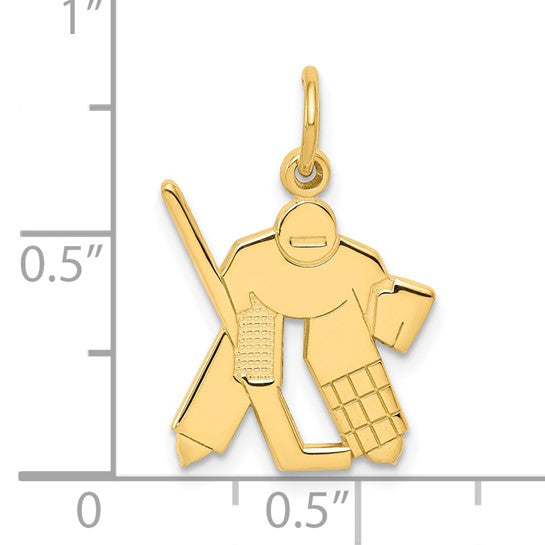 10KT Yellow Gold Hockey Charm