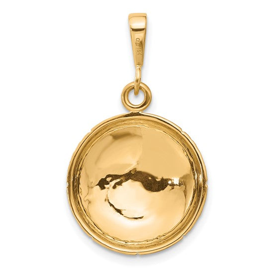 10kt Yellow Gold Basketball Charm