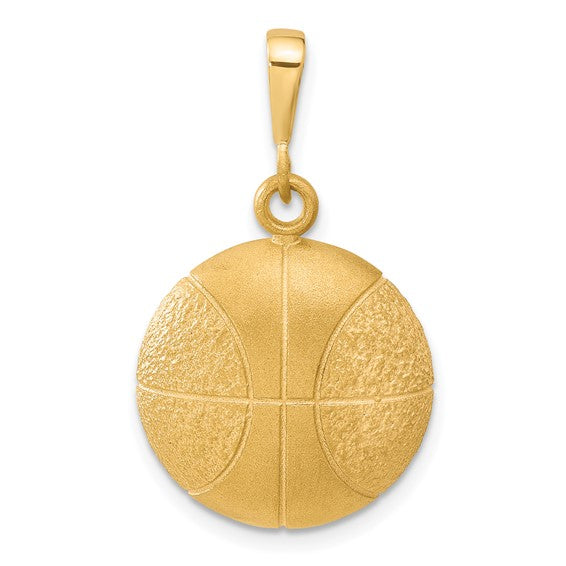 10kt Yellow Gold Basketball Charm