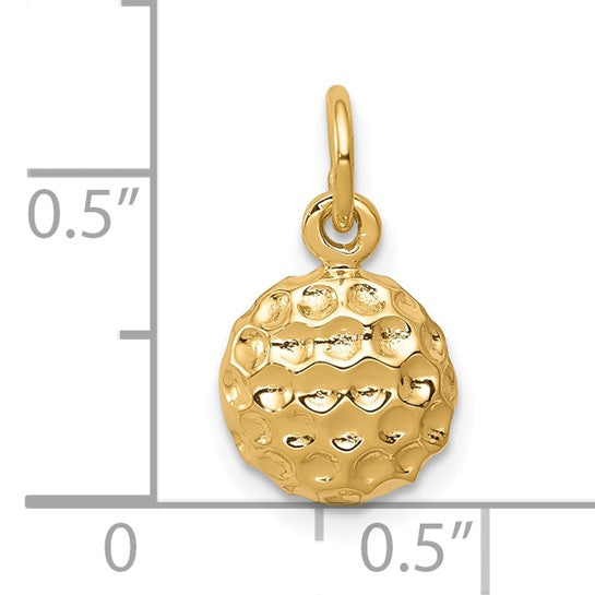 10KT Yellow Gold Golf Ball Charm
