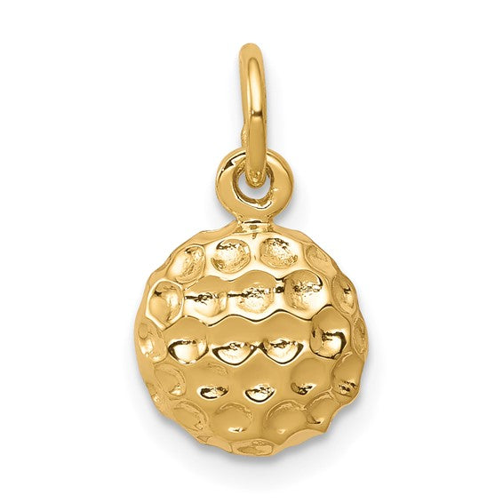 10KT Yellow Gold Golf Ball Charm