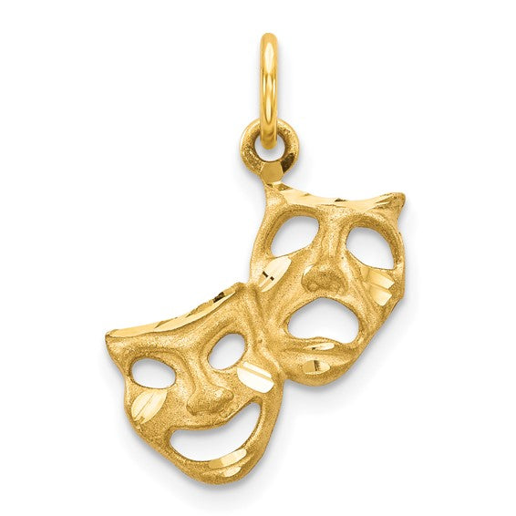 10kt Yellow Gold Comedy/Tragedy Charm