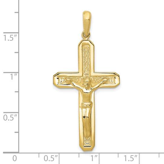 10kt Yellow Gold Polished Crucifix Pendant
