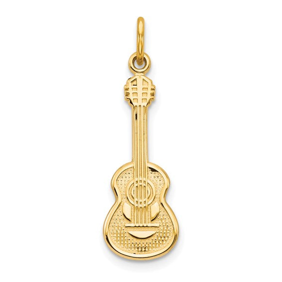 10kt Yellow Gold Guitar Charm