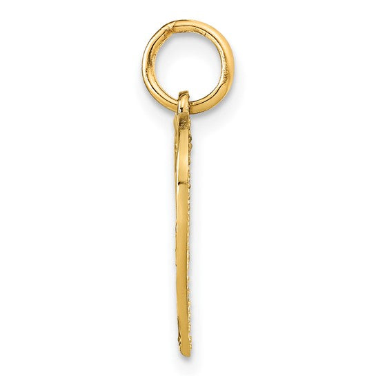 10KT Yellow Gold Polished LOVE Heart Pendant