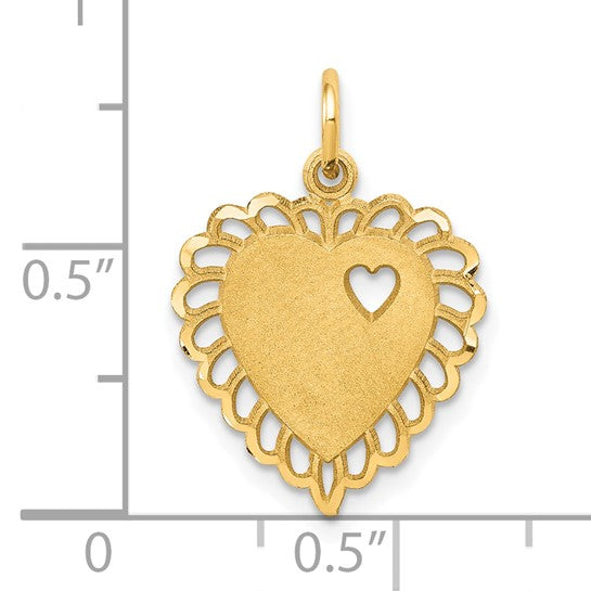 10kt Yellow Gold Heart Charm