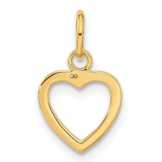 10kt Yellow Gold Polished Cut-out Heart Pendant