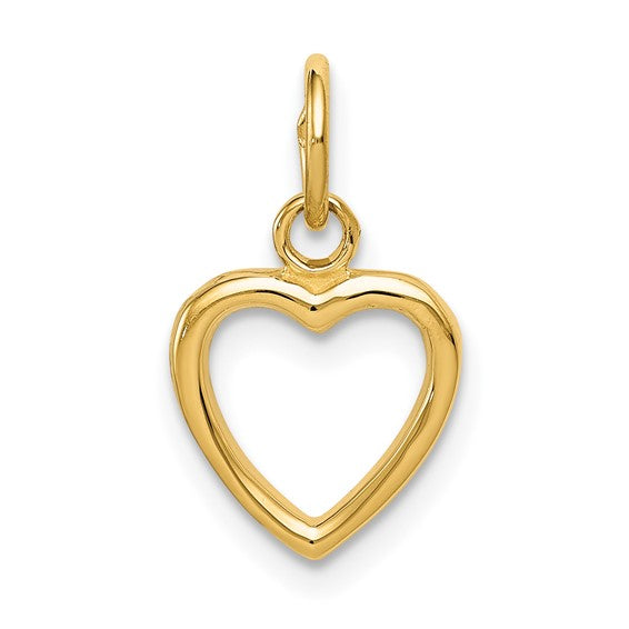 10kt Yellow Gold Polished Cut-out Heart Pendant