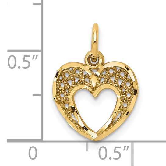 10kt Yellow Gold Heart Charm