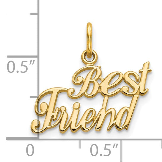10kt Yellow Gold BEST FRIEND Charm