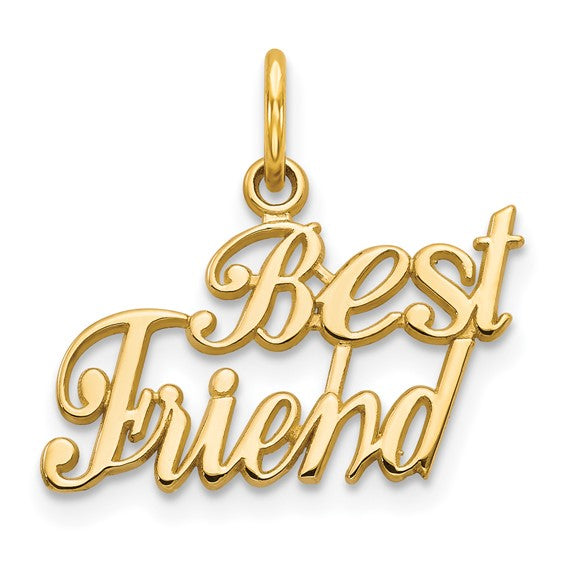 10kt Yellow Gold BEST FRIEND Charm
