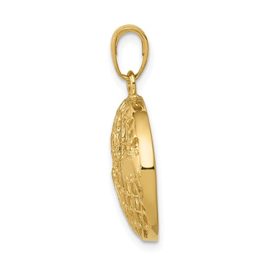 10kt Yellow Gold Polished Globe Pendant