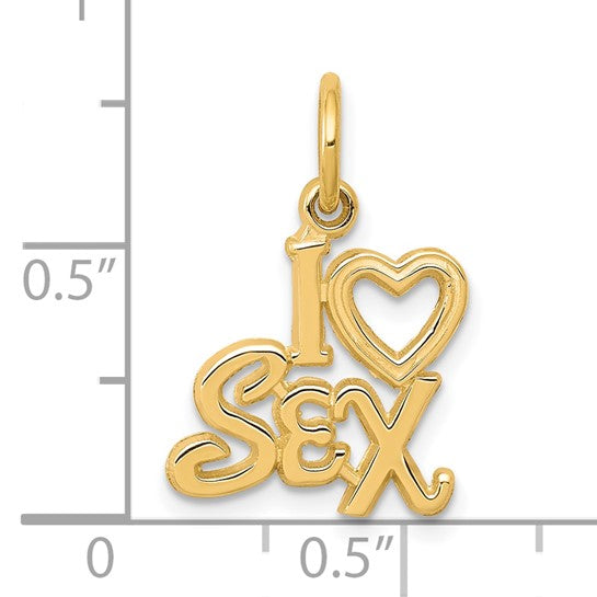 10kt Yellow Gold Talking - I HEART SEX Charm