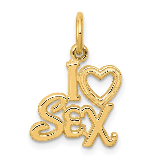 10kt Yellow Gold Talking - I HEART SEX Charm