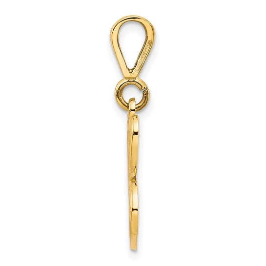10kt Yellow Gold Filigree Initial C Pendant
