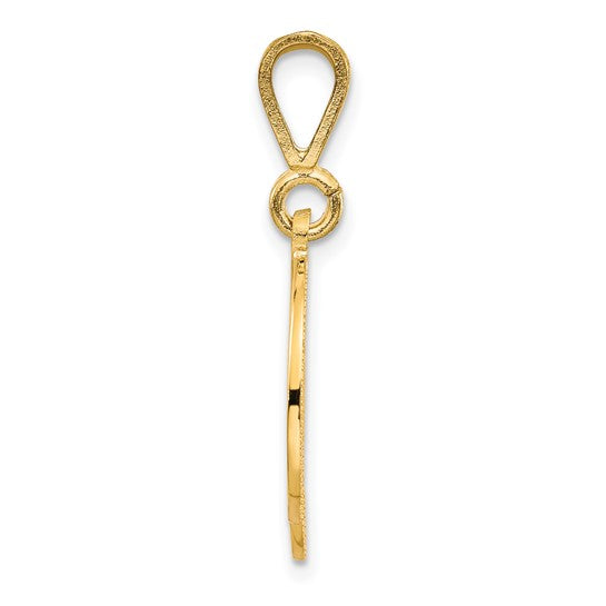 10kt Yellow Gold Filigree Initial D Pendant