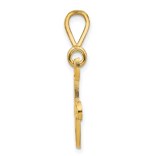 10kt Yellow Gold Initial F Pendant