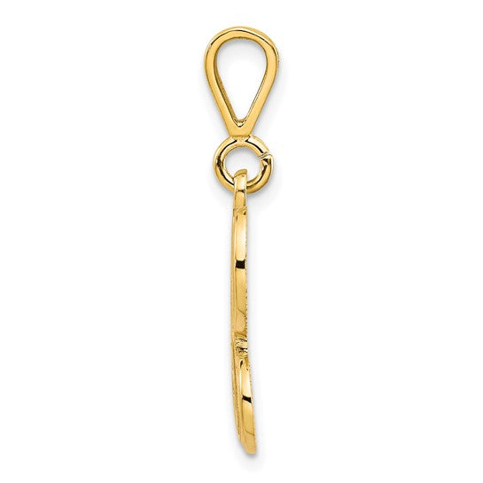 10kt Yellow Gold Initial H Pendant