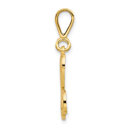 10kt Yellow Gold Initial K Pendant