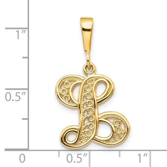 10kt Yellow Gold Initial L Pendant