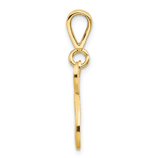 10kt Yellow Gold Initial N Pendant