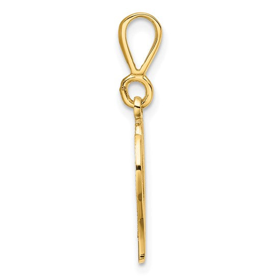 10kt Yellow Gold Initial V Pendant
