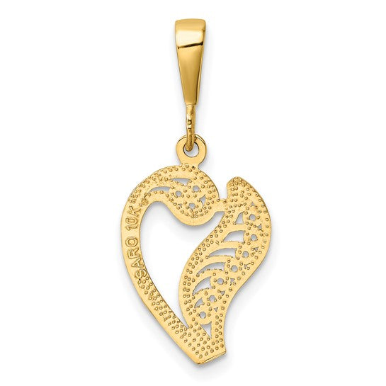 10kt Yellow Gold Initial V Pendant