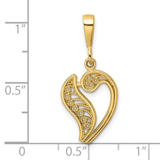 10kt Yellow Gold Initial V Pendant