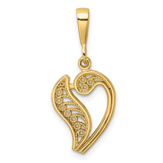 10kt Yellow Gold Initial V Pendant