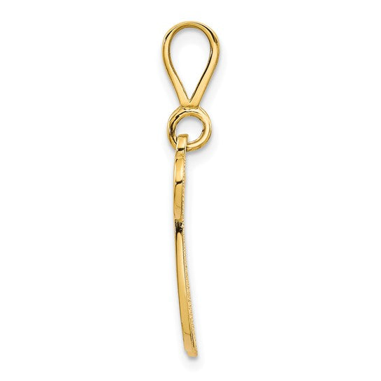 10kt Yellow Gold Initial W Pendant