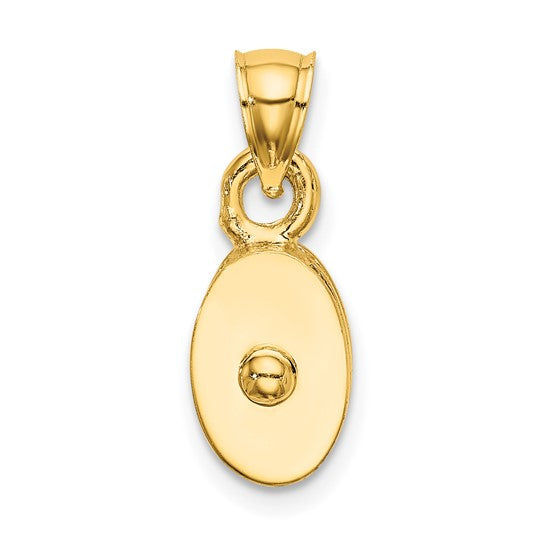 10KT Yellow Gold Polished 3-D Moveable Pulley Charm