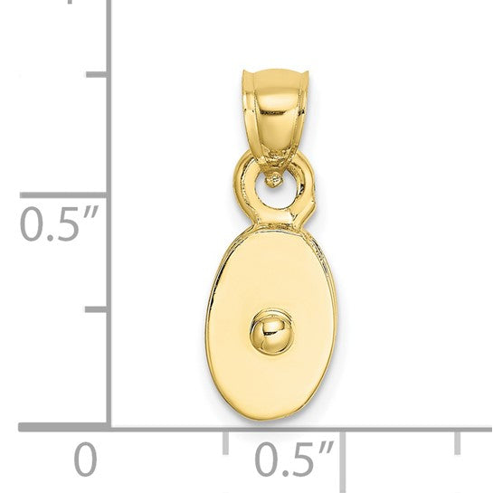 10KT Yellow Gold Polished 3-D Moveable Pulley Charm