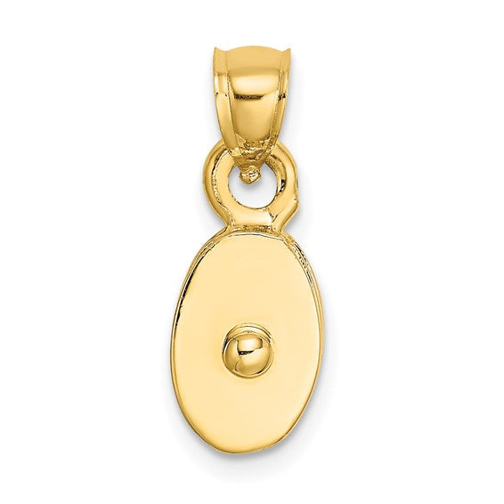 10KT Yellow Gold Polished 3-D Moveable Pulley Charm