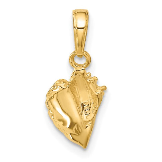 10kt Yellow Gold Conch Shell Pendant