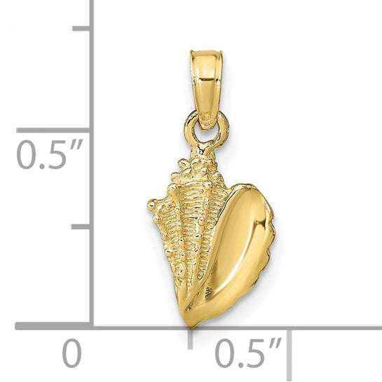 10kt Yellow Gold Conch Shell Pendant