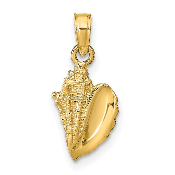 10kt Yellow Gold Conch Shell Pendant